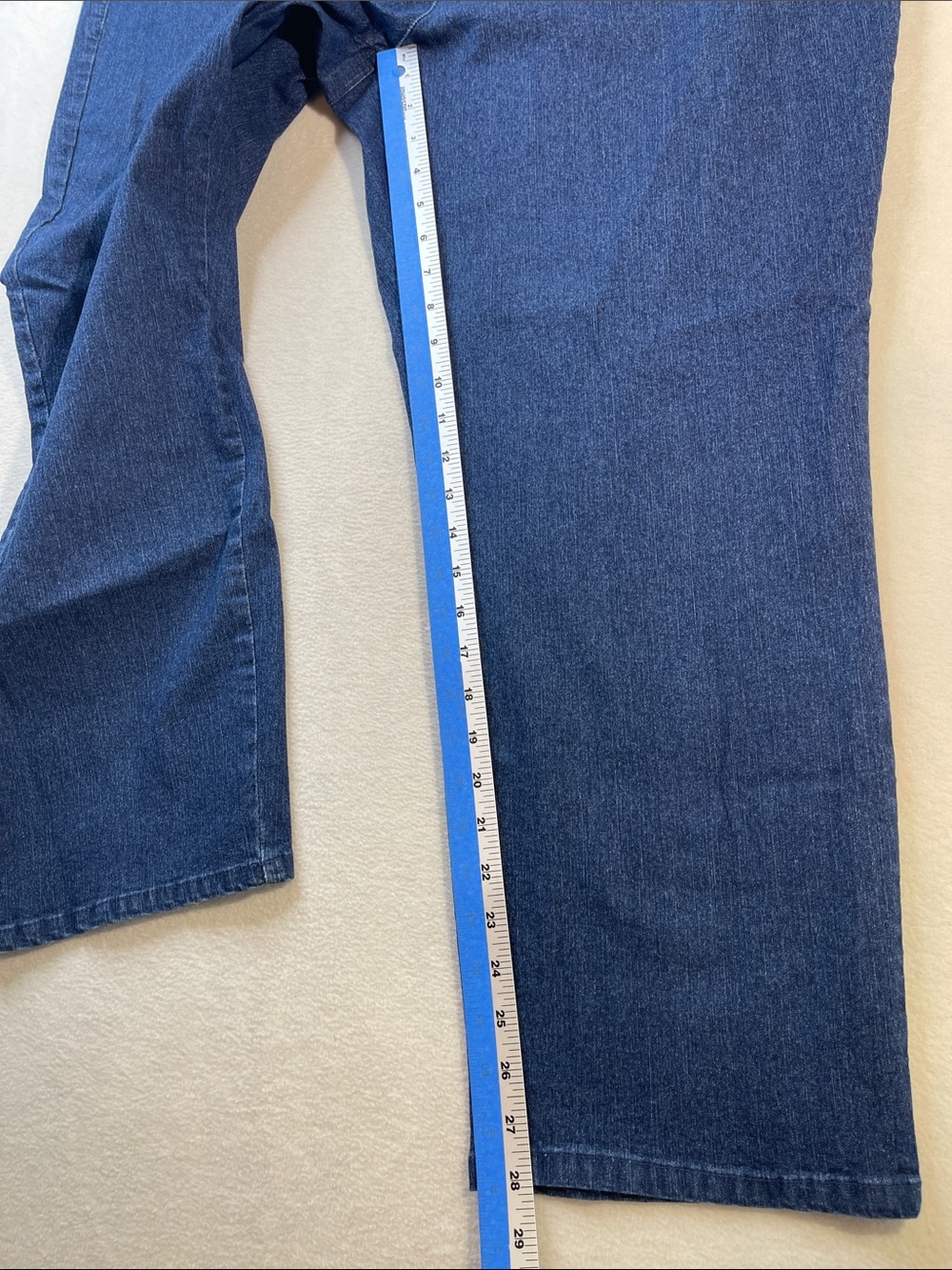 Ruby Rd. Straight Leg Jeans in Deep Blue WOMENS SIZE 22W PULL ON FAKE FRONT POCK - Picture 3 of 9
